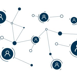 human networking web contact background for social marketing vector